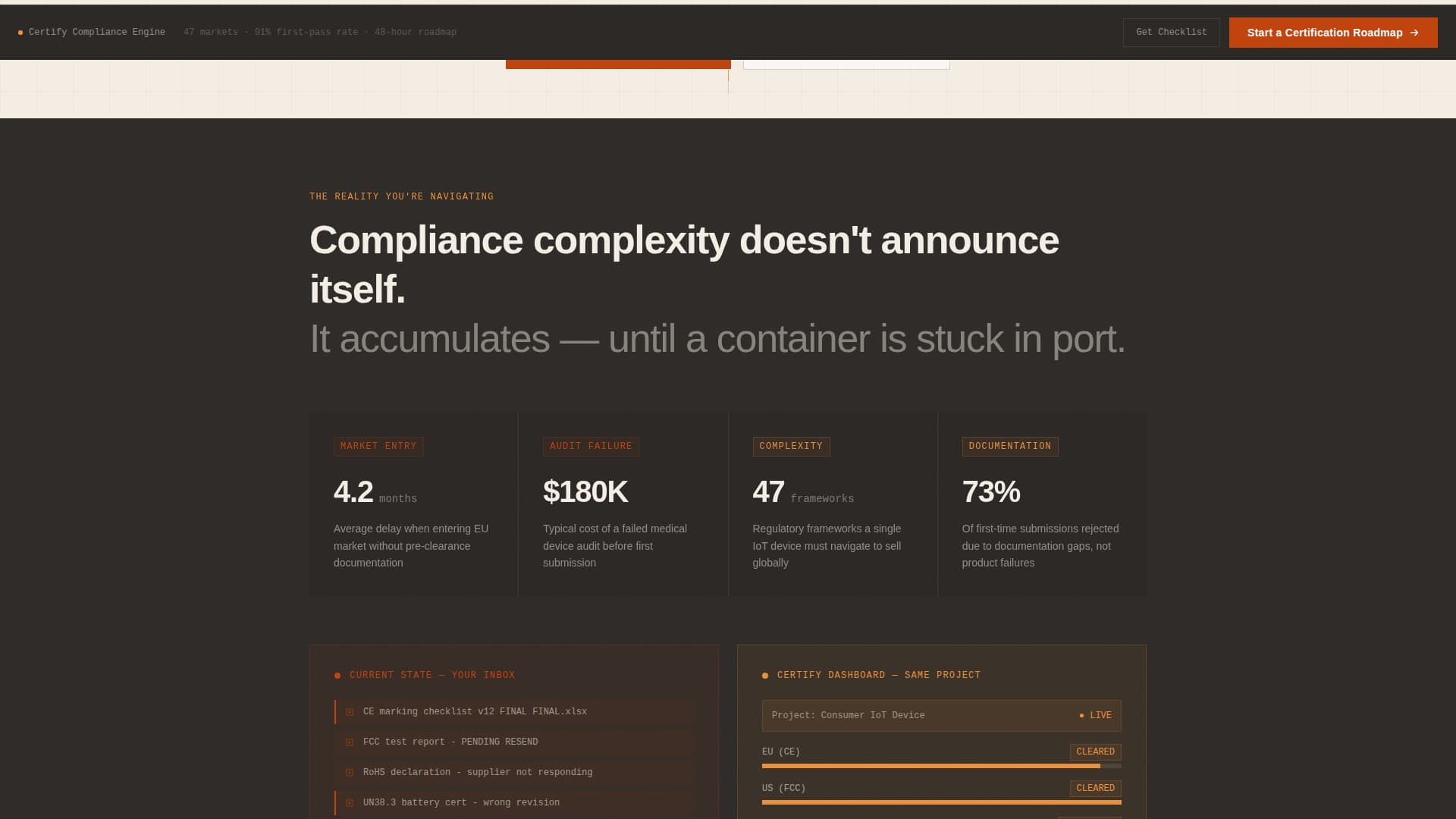 Certify - Precision Certification Landing Page Template