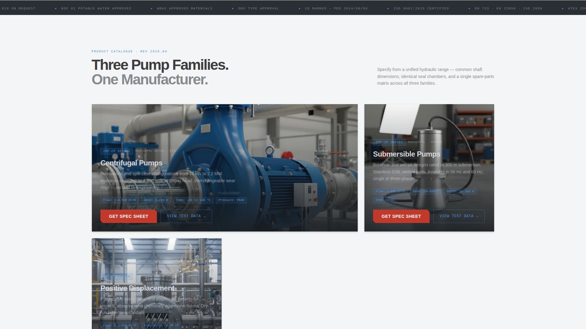 Impeller - Precision Pumpmanufacturer Landing Page Template