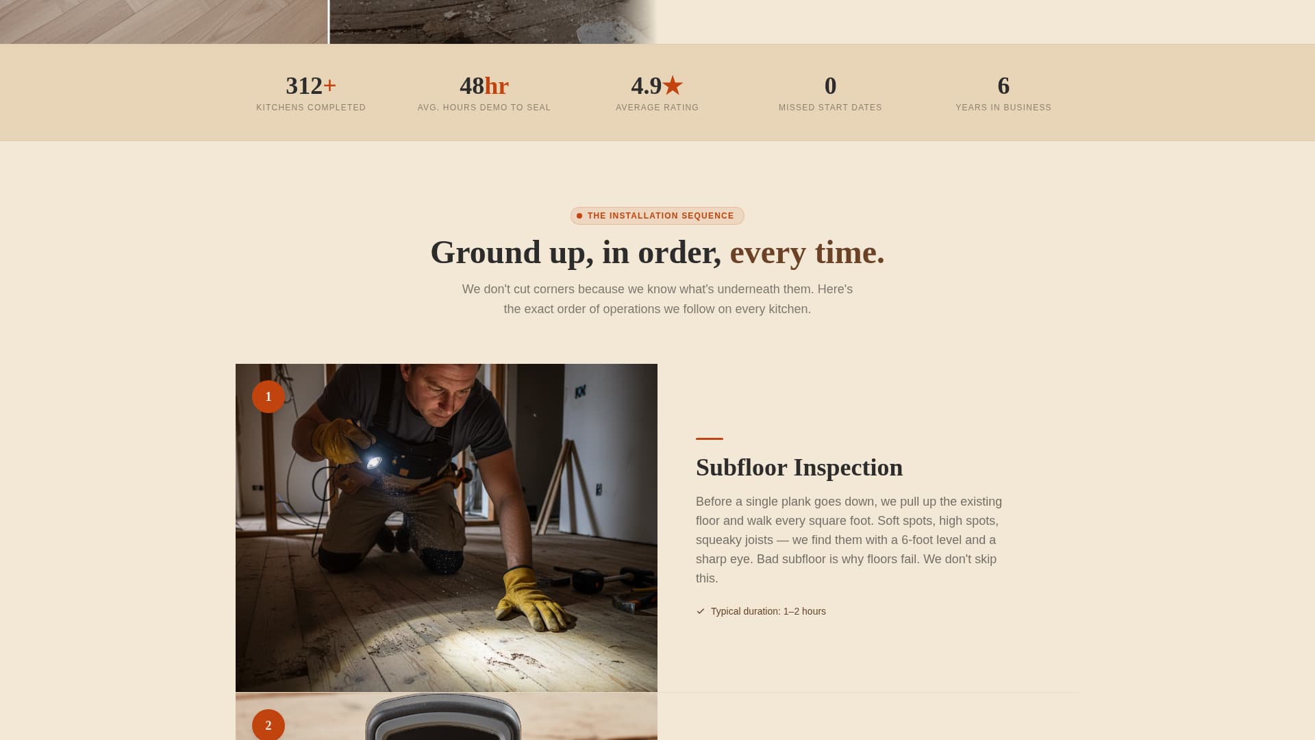 Subfloor - Precision Flooring Landing Page Template