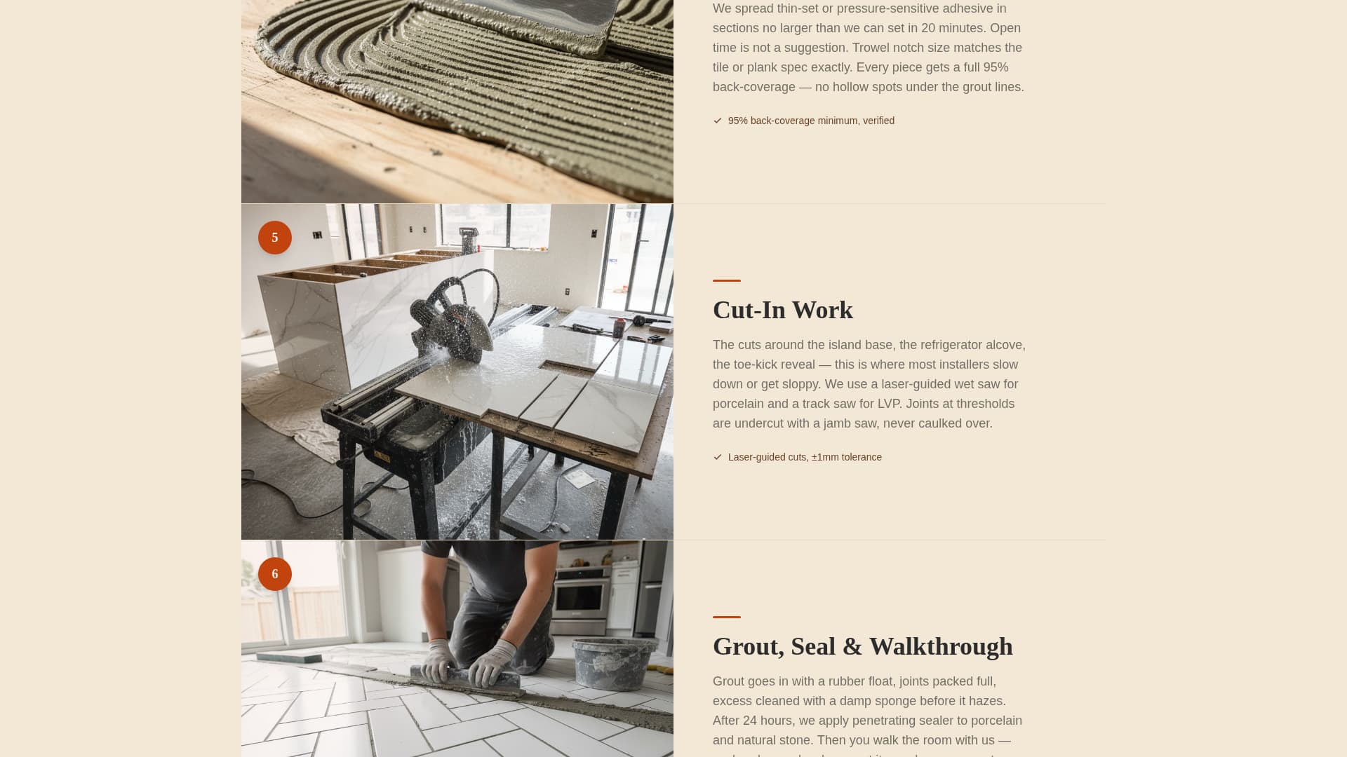 Subfloor - Precision Flooring Landing Page Template