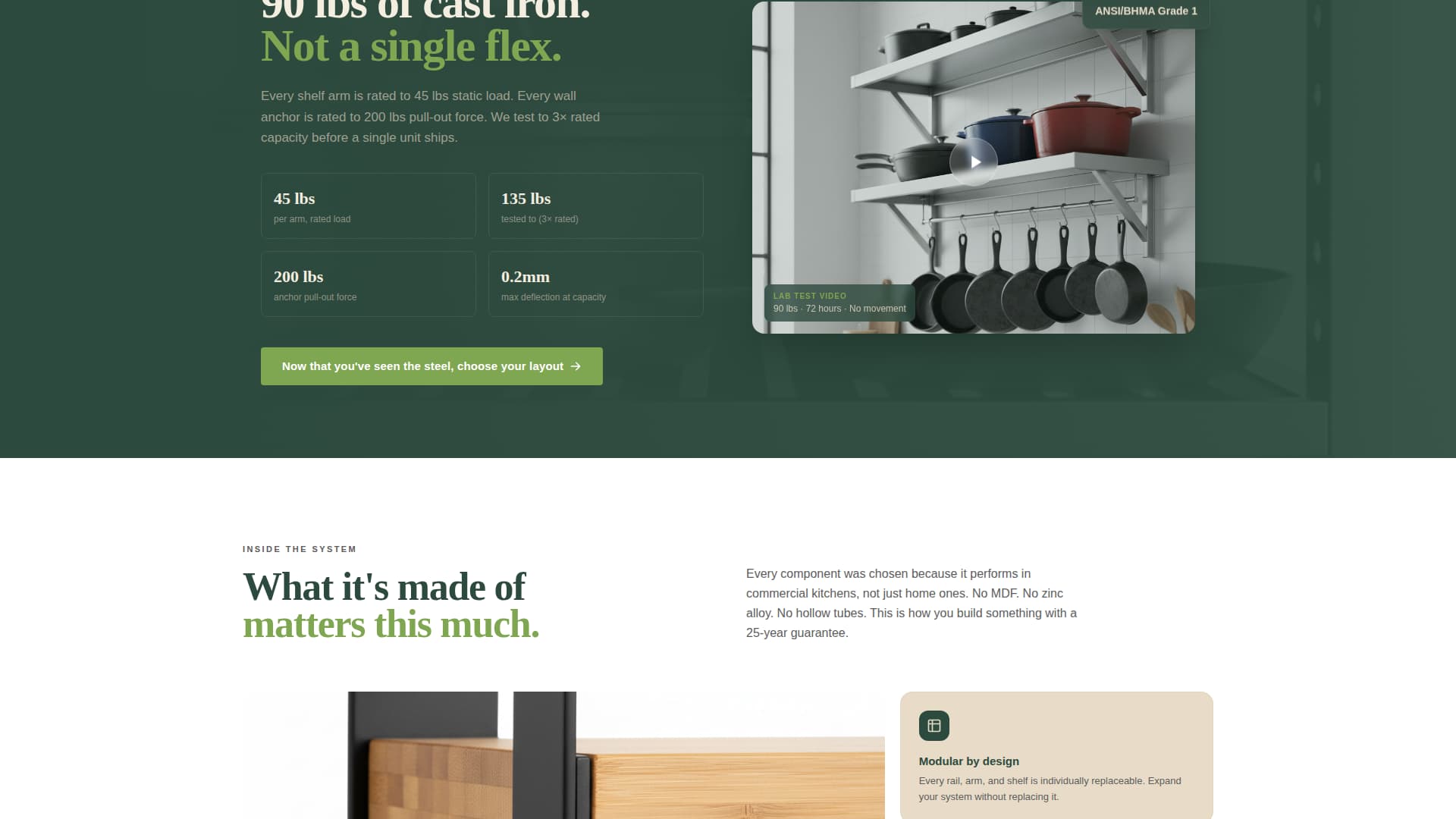 Stow - Modular Kitchenstorage Landing Page Template