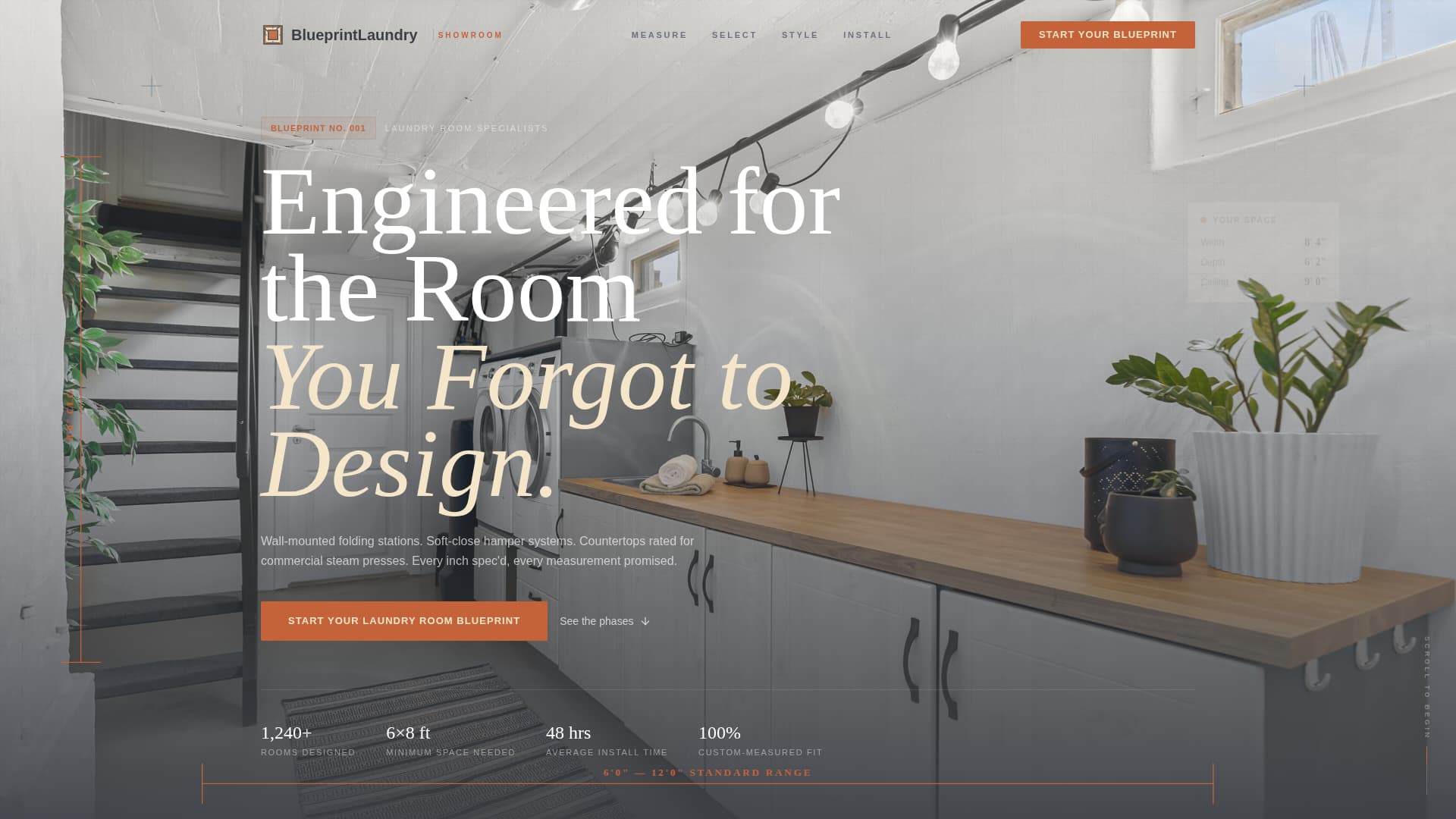 Blueprint - Precision Laundry Landing Page Template