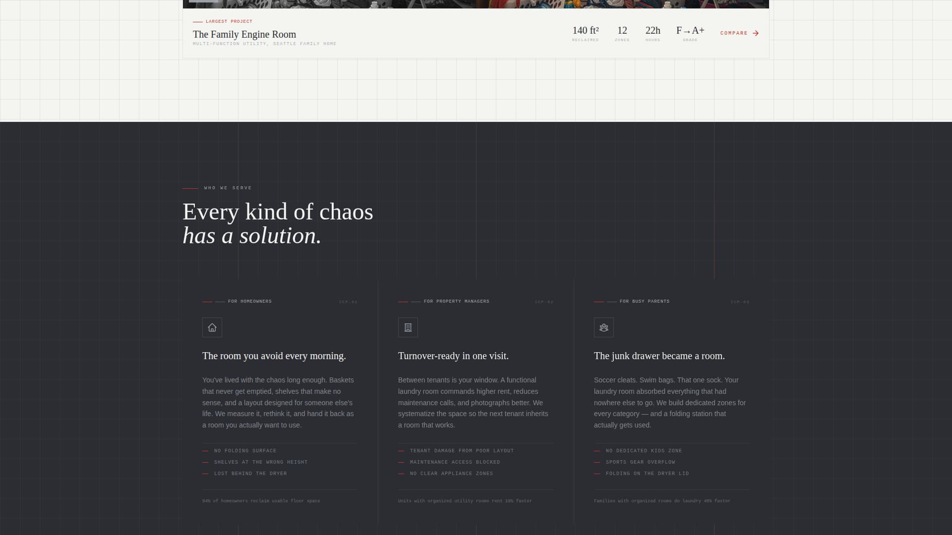 Fold - Precision Laundryroom Landing Page Template