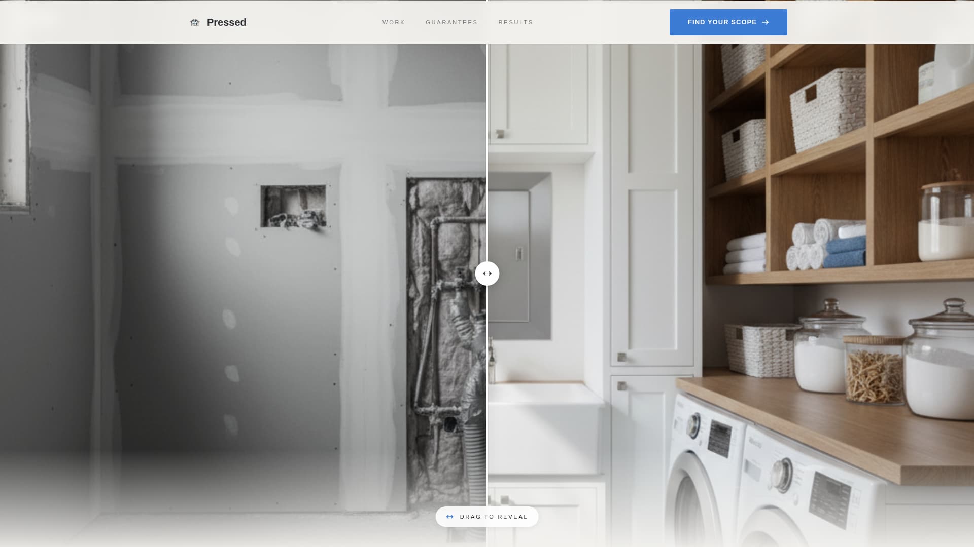 Pressed - Precision Laundry Landing Page Template