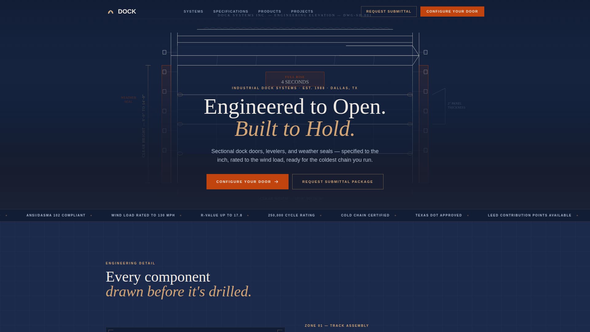 Dock - Precision Loadingdock Landing Page Template