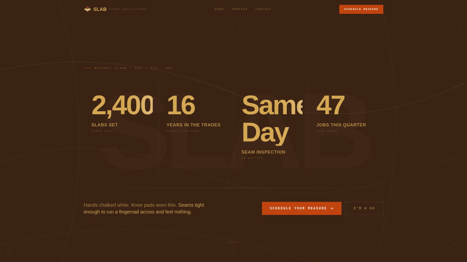 Slab - Trusted Marbleinstaller Landing Page Template