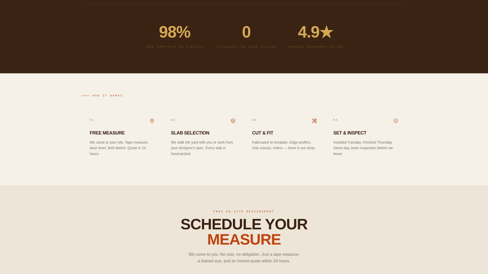 Slab - Trusted Marbleinstaller Landing Page Template