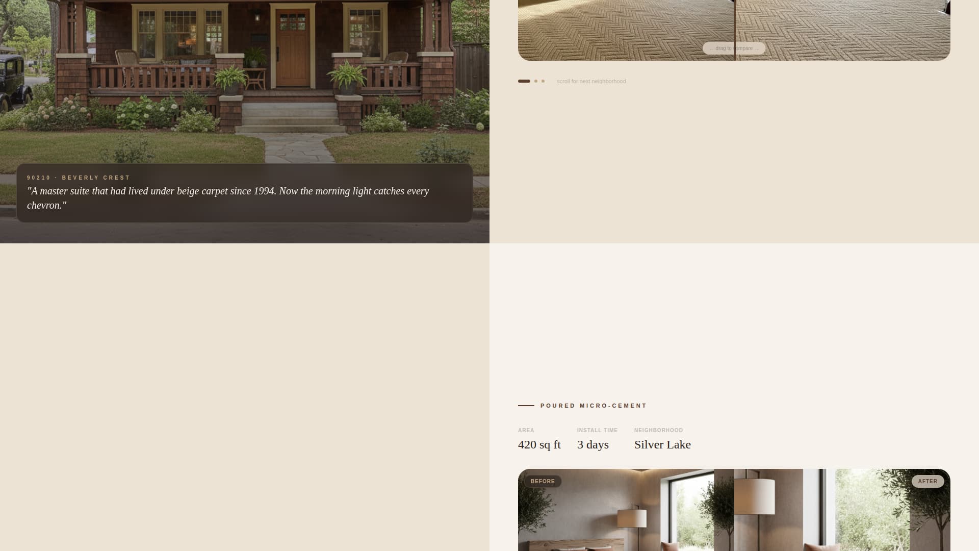 Underfoot - Proven Flooring Landing Page Template