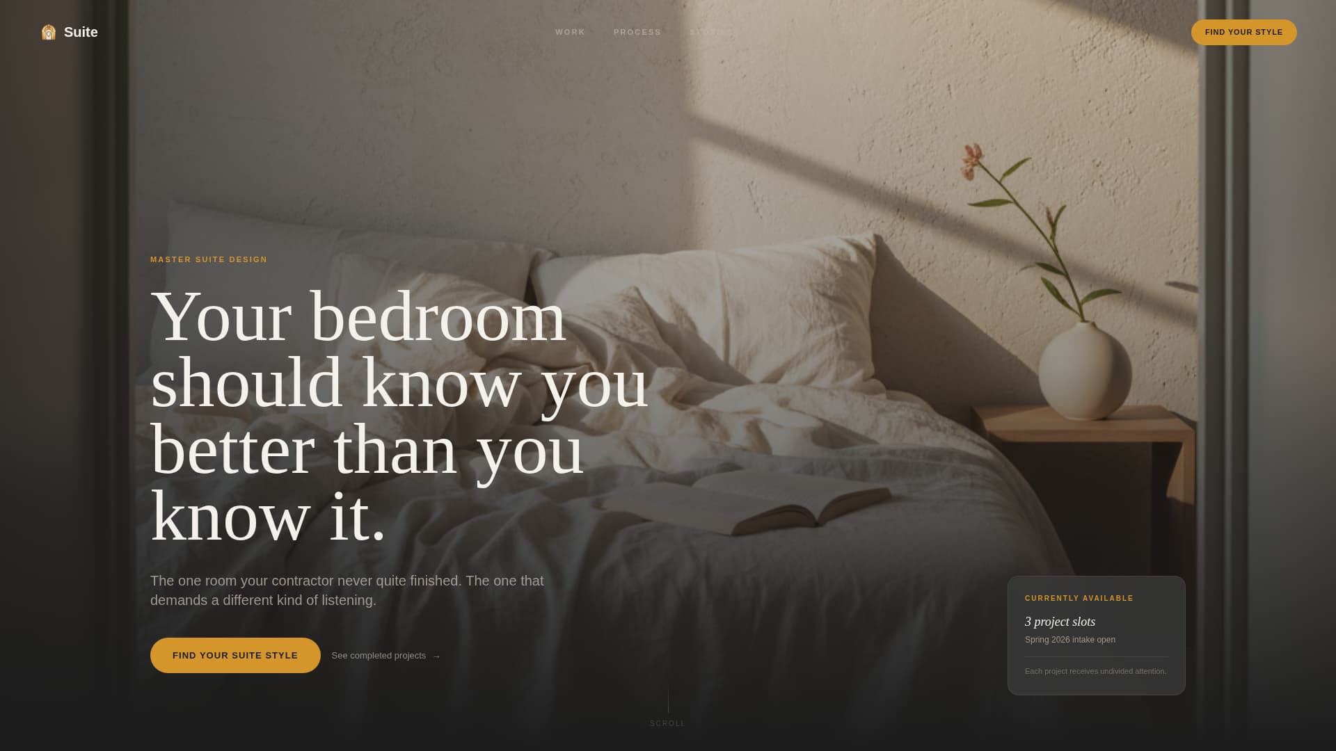 Master Suite Renovation Specialist Booking Website Template