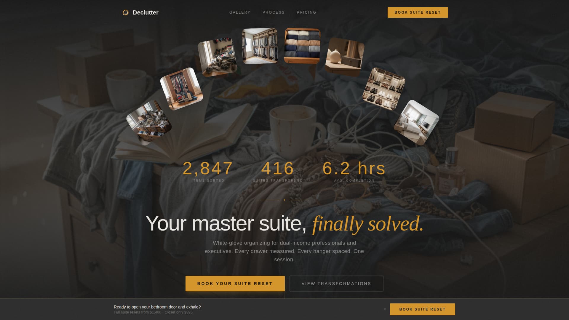 Master Suite Renovation Booking Website Template