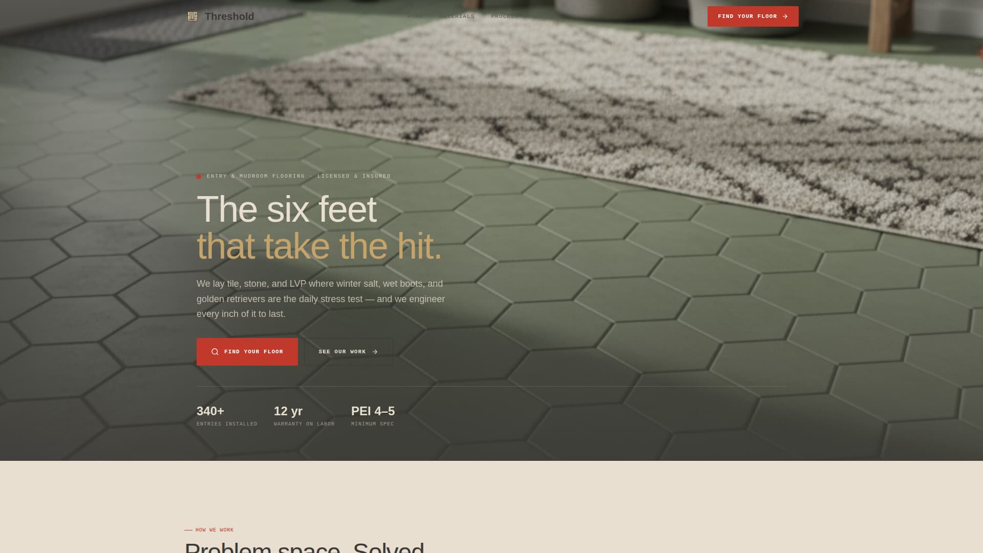 Threshold - Precision Flooring Landing Page Template
