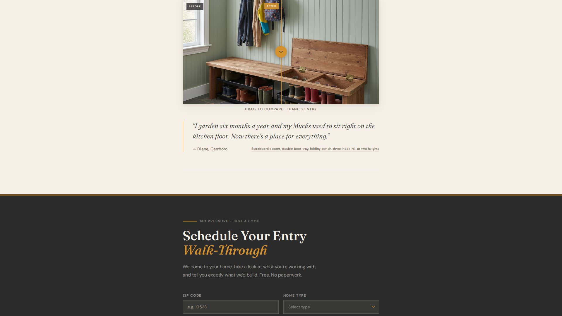Mudroom - Rugged Entryway Landing Page Template