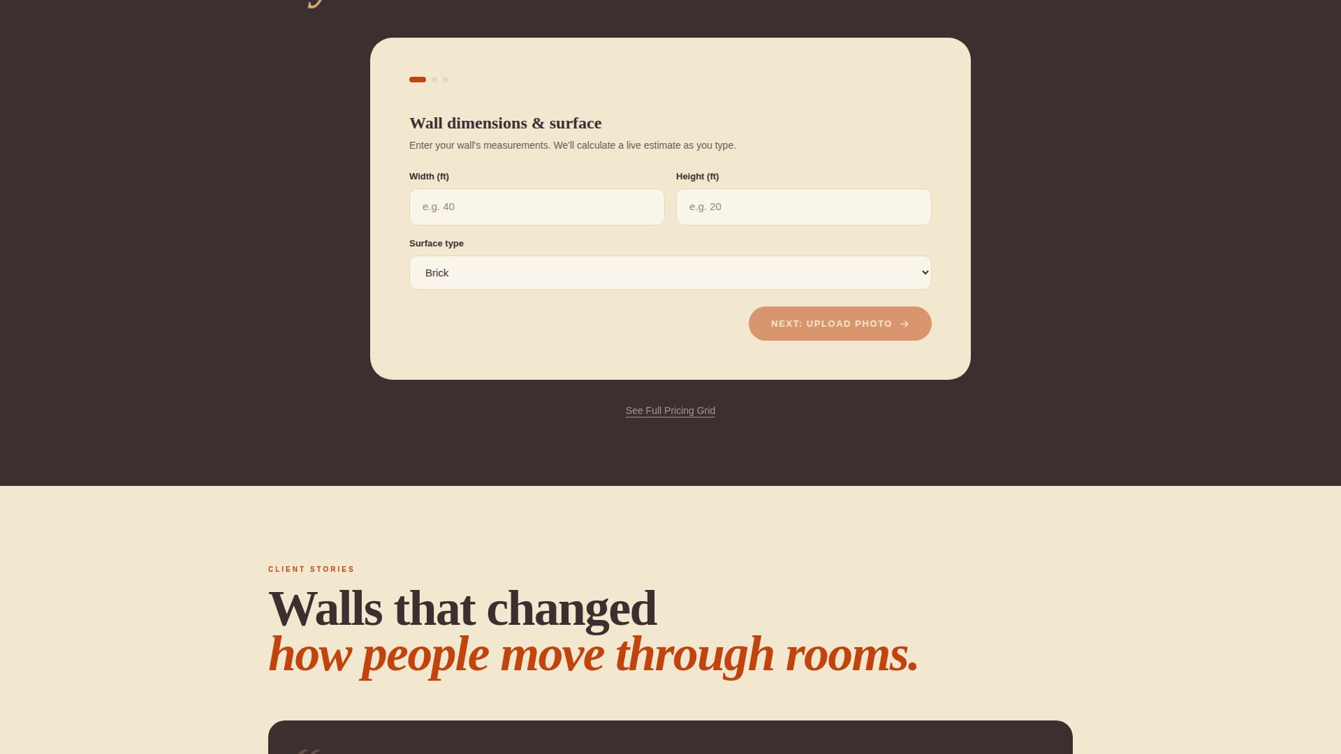 Painting & Wallpaper Pricing Website Template