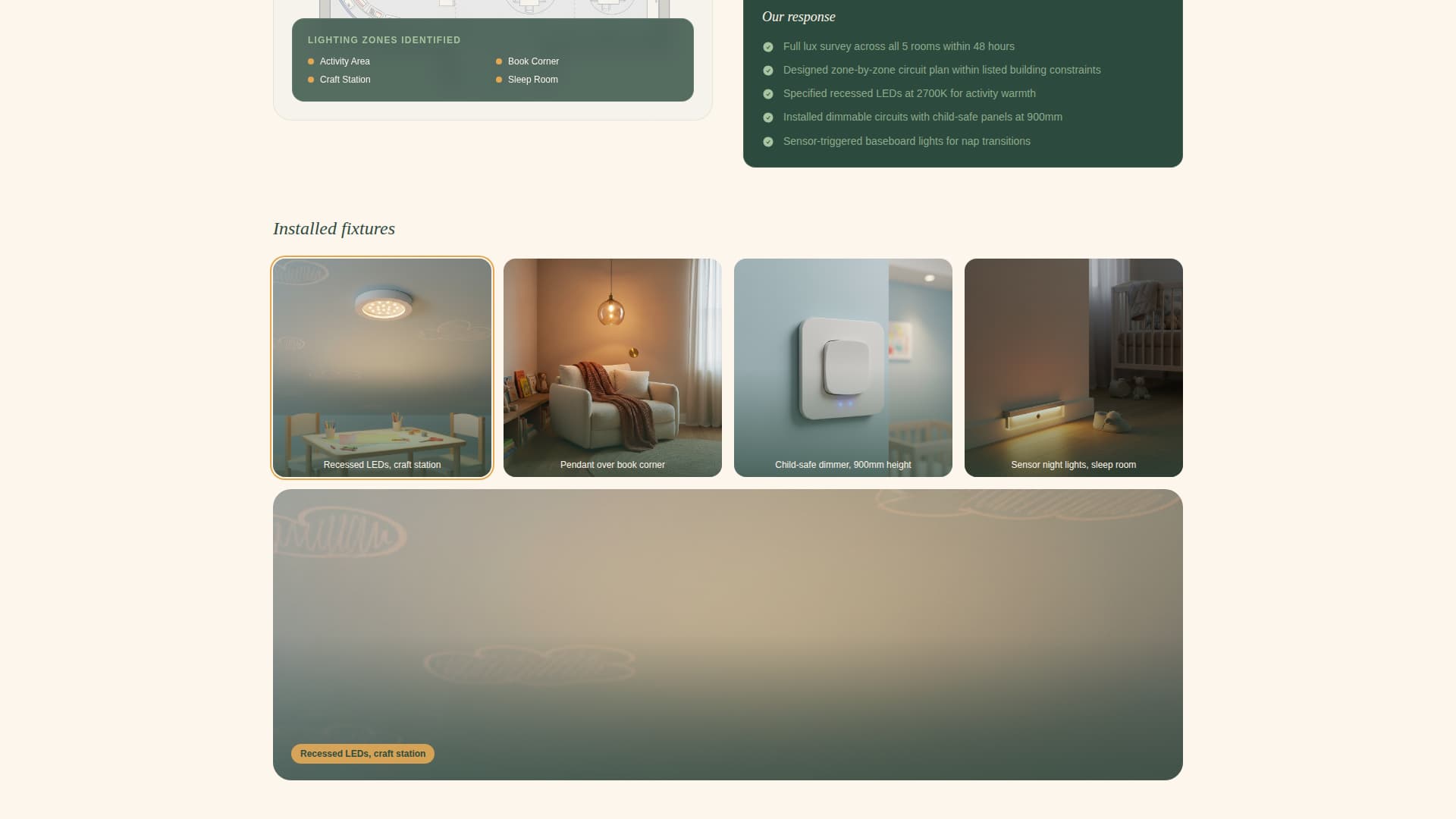 Nursery Renovation Advanced Booking Website Template