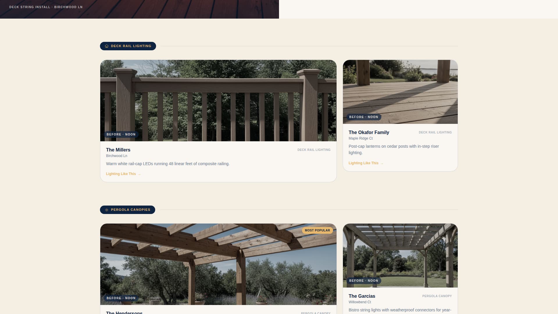 Patio & Deck Renovation Booking Website Template
