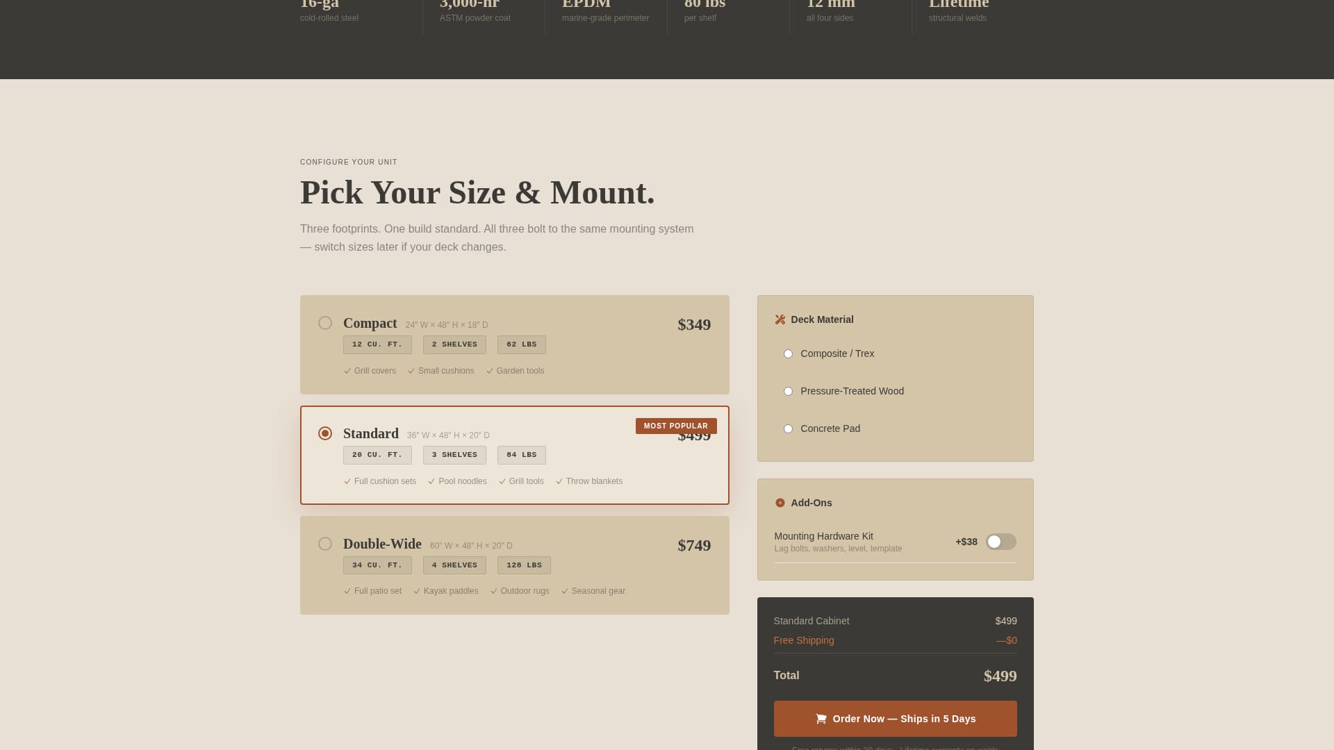 Patio & Deck Renovation Pricing Website Template
