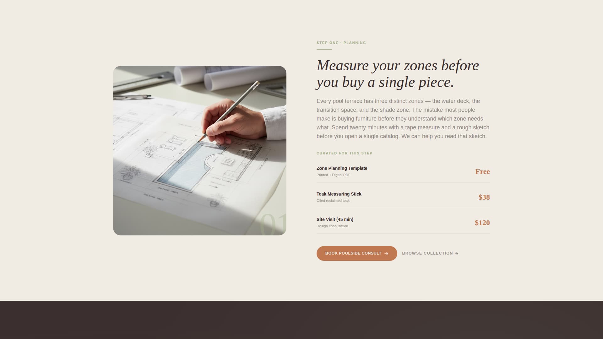 Pool Area Renovation Booking Website Template
