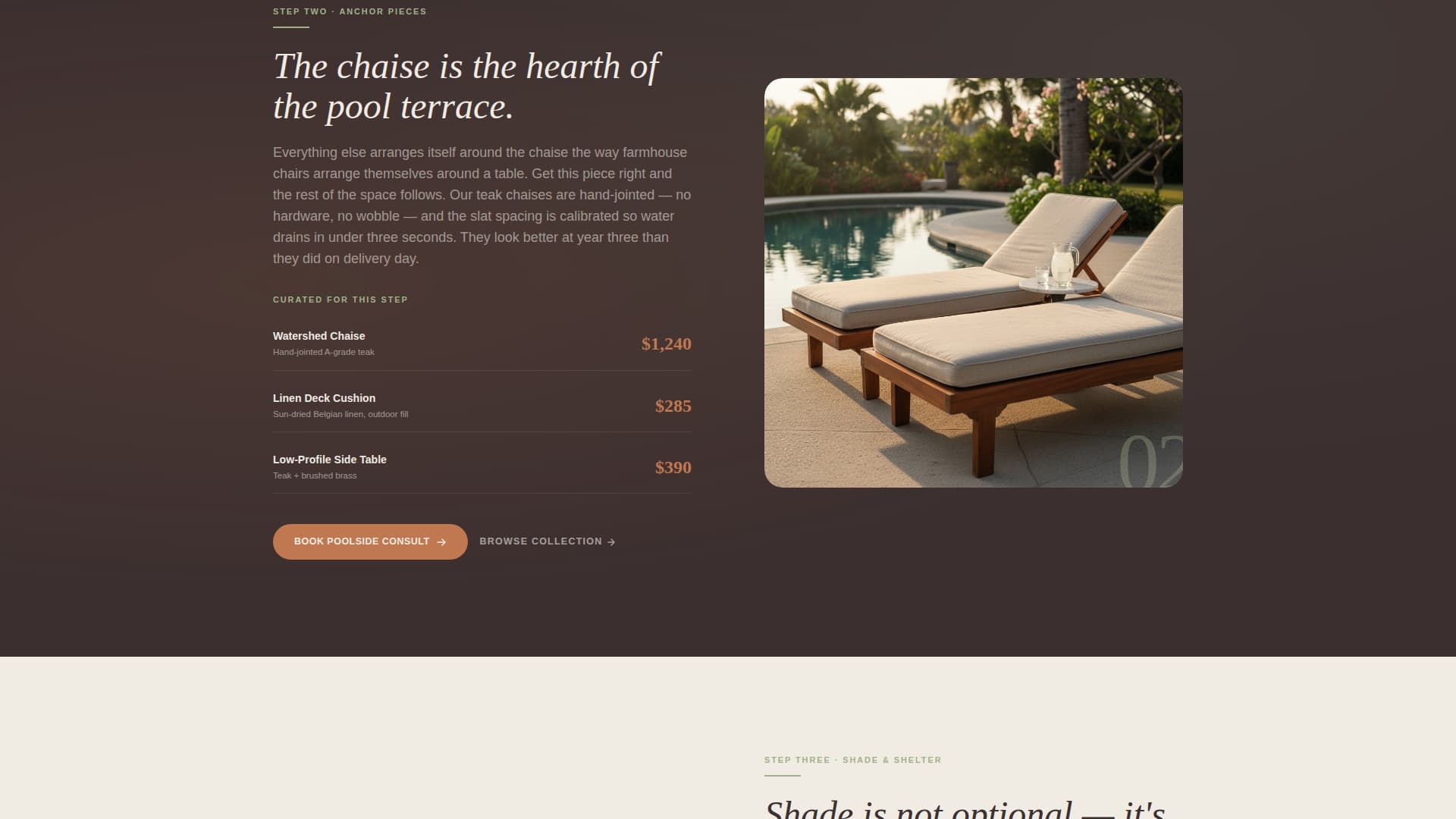 Pool Area Renovation Booking Website Template