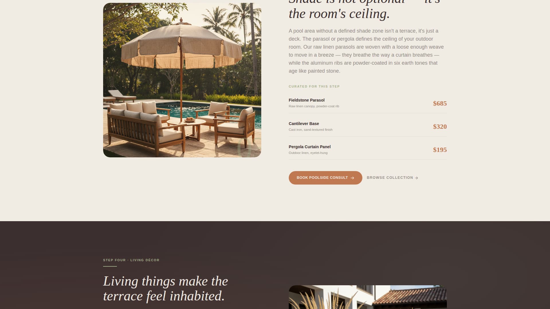 Pool Area Renovation Booking Website Template