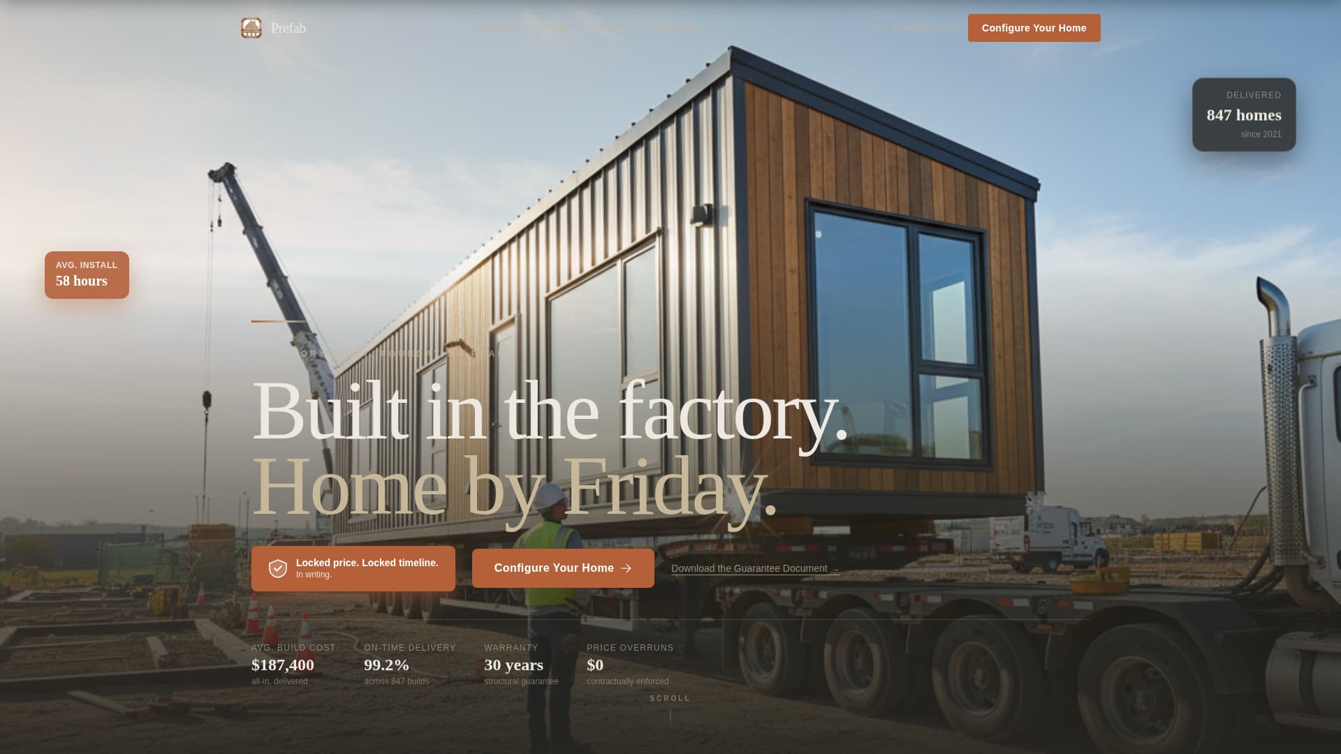 Residential Construction Pricing Website Template