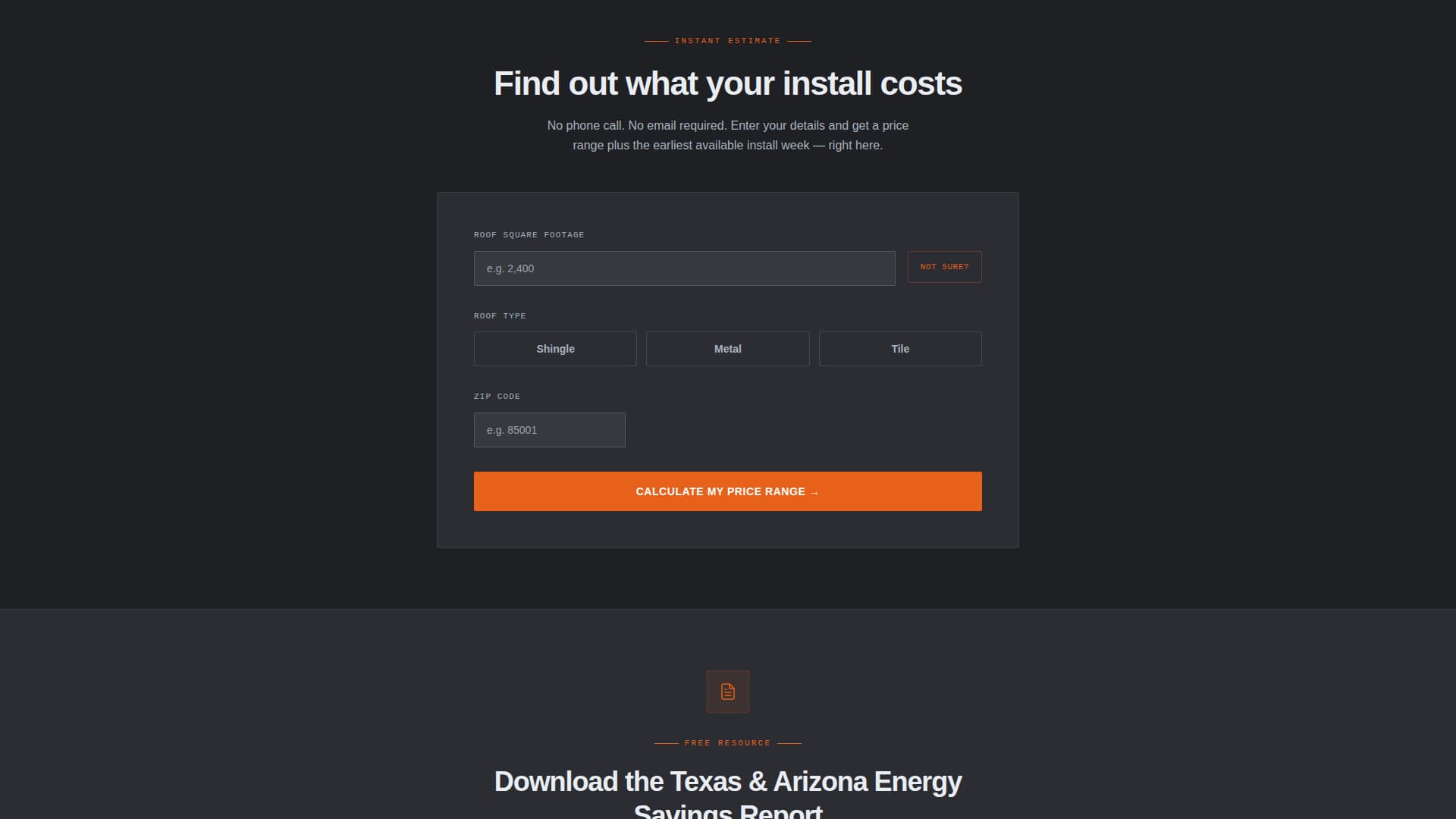 Insulation & Weatherproofing Pricing Website Template