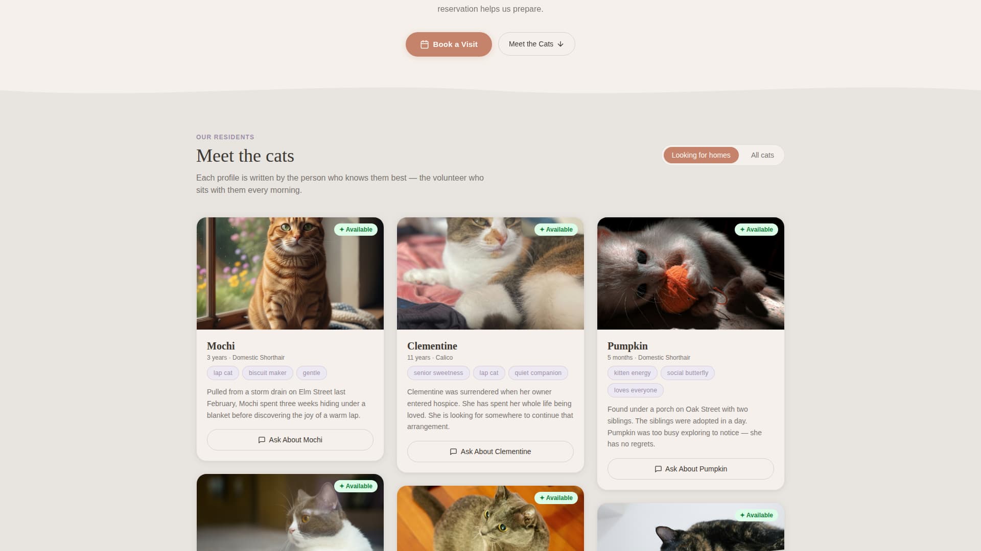 Foster - Heartfelt Catrescue Landing Page Template