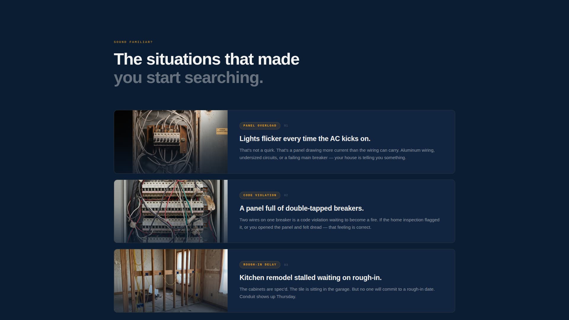 Conduit — Licensed Electrical Contractor Landing Page Template