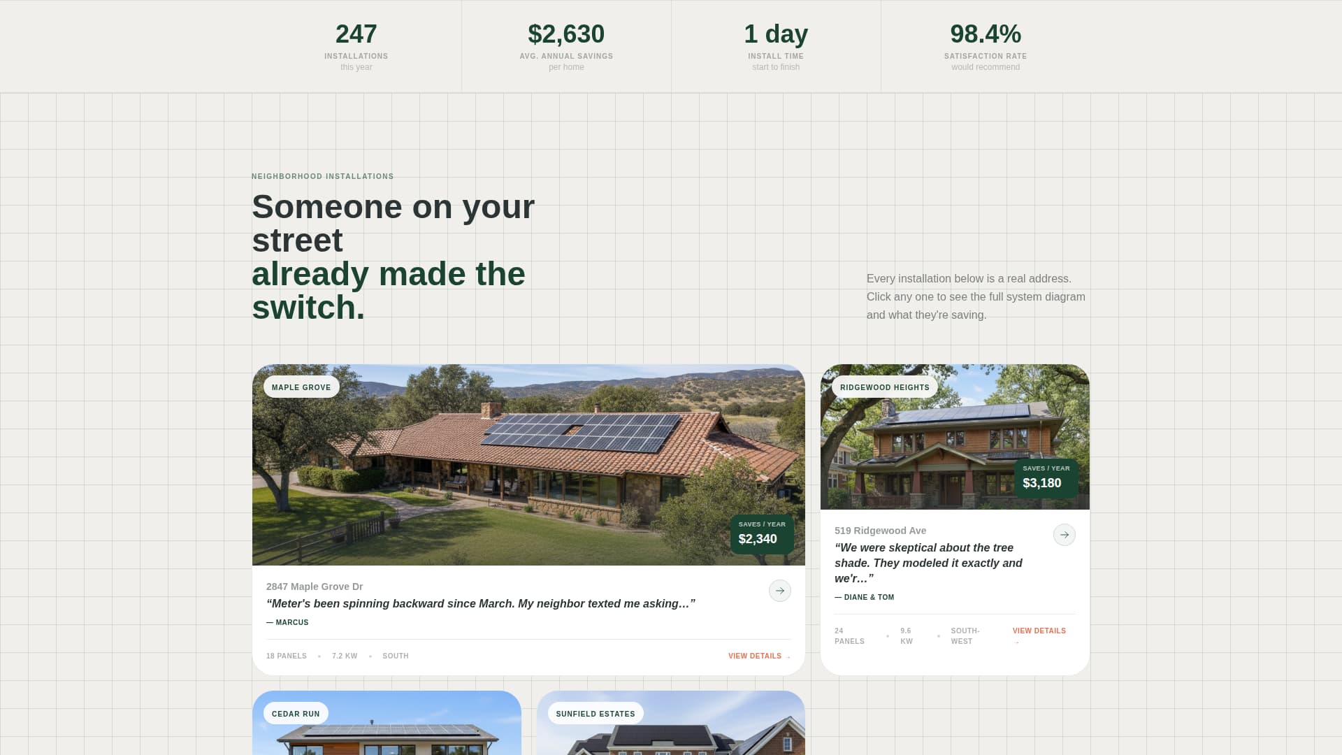 Solarroof - Trusted Residential Landing Page Template