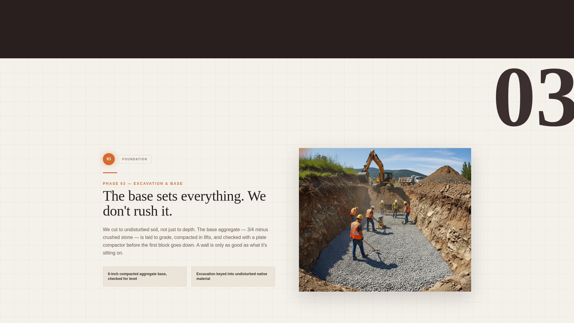 Batter - Engineered Retaining Wall Landing Page Template