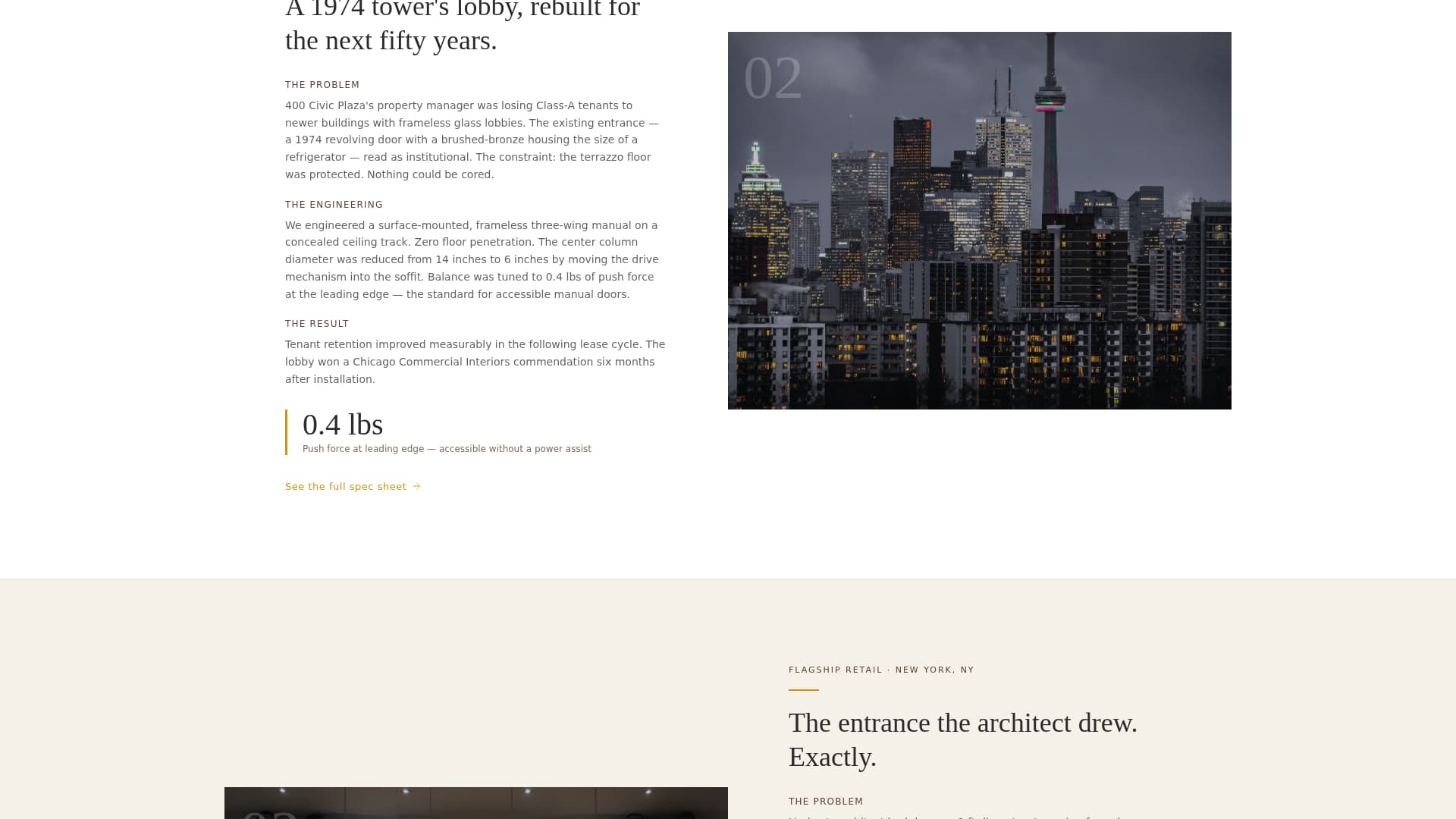 Turnstile - Precision Revolving Door Landing Page Template