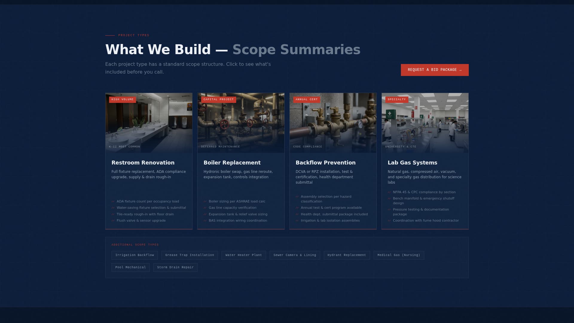 Mainline - Trusted Campus Plumbing Landing Page Template