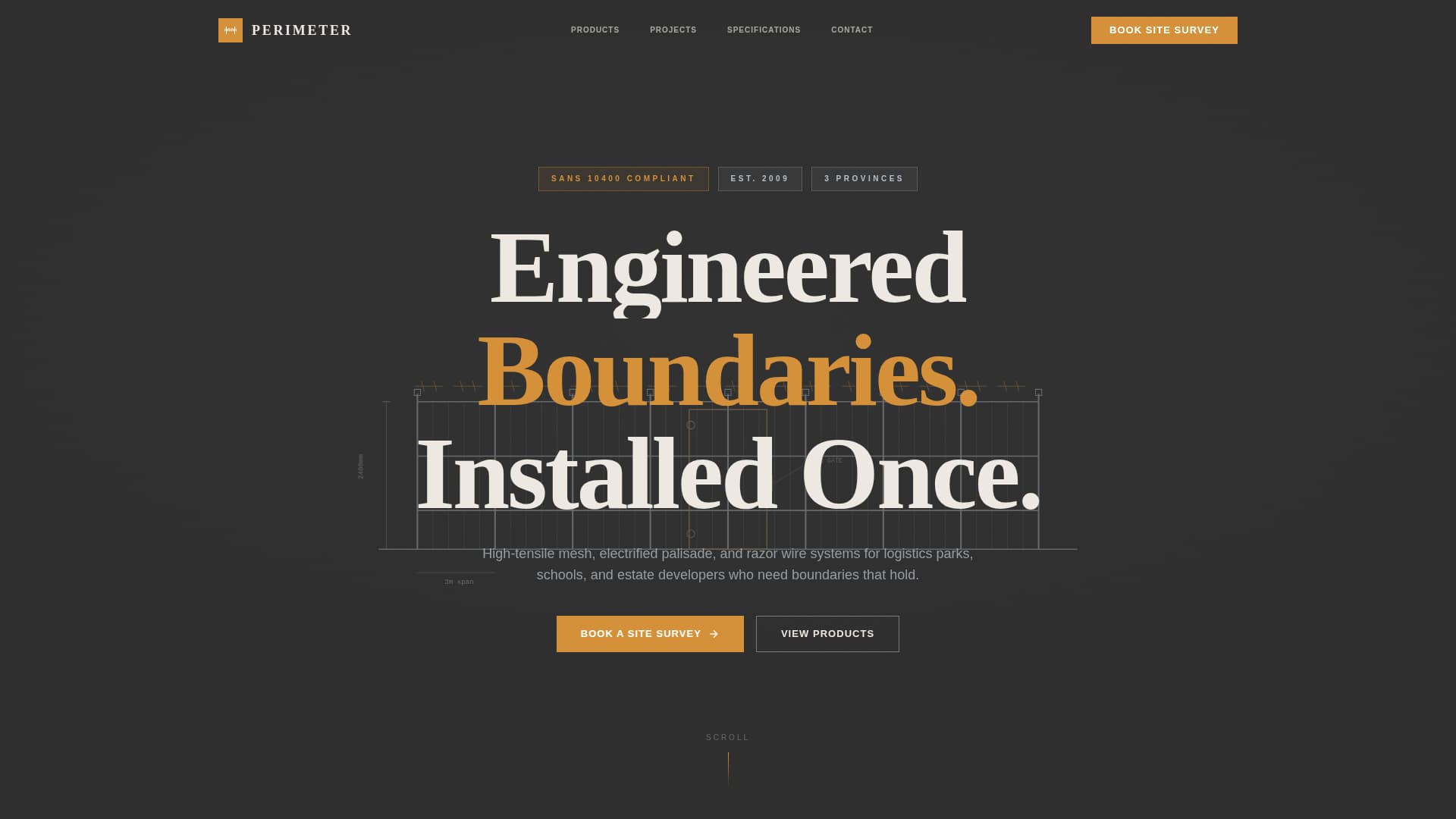 Perimeter - Precision Security Landing Page Template