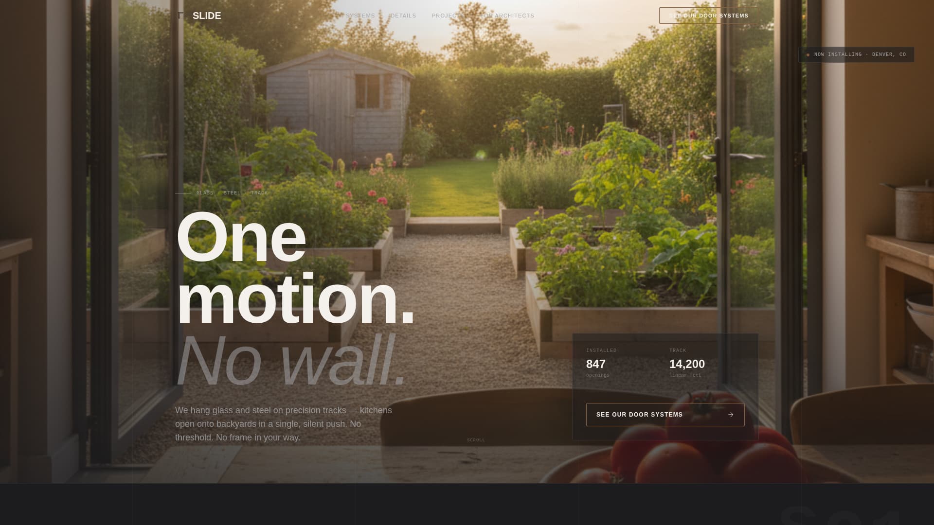 Slide - Seamless Door Landing Page Template