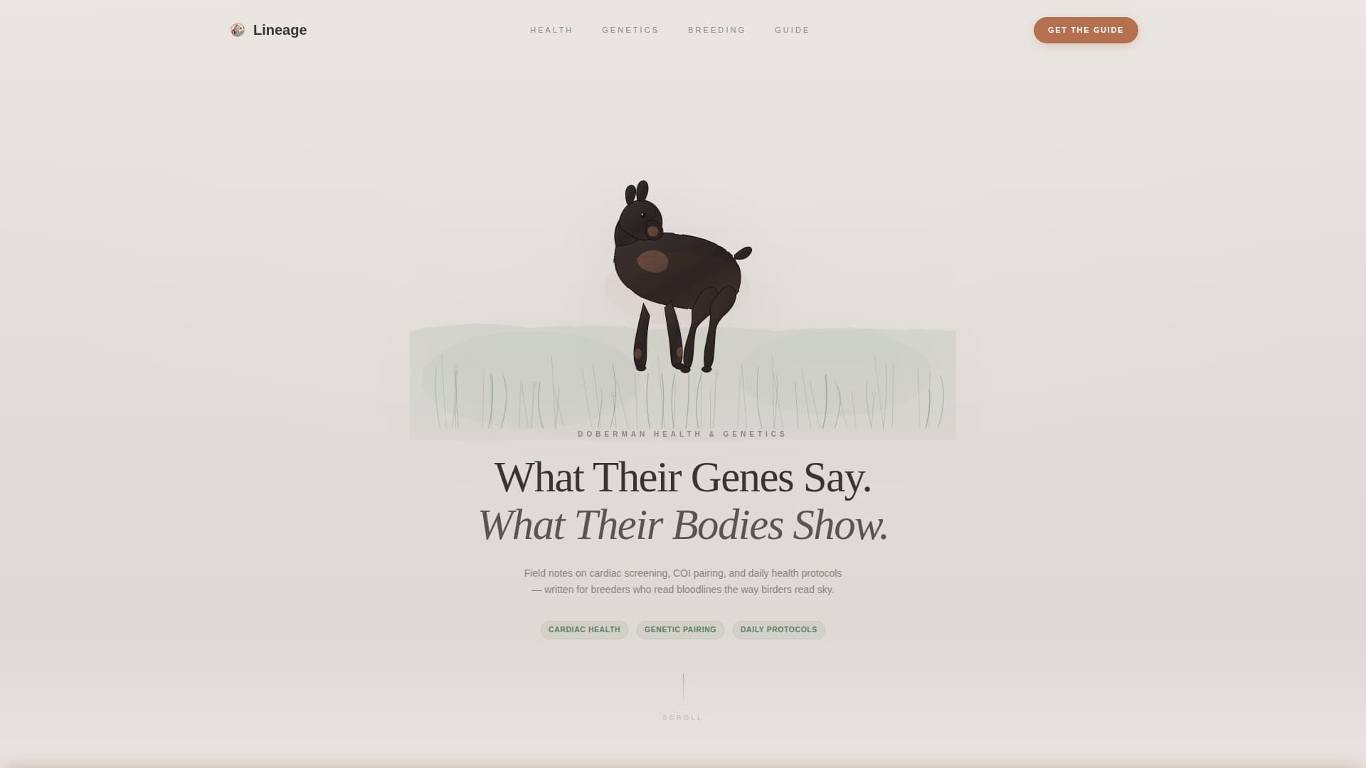 Lineage - Trusted Doberman Landing Page Template