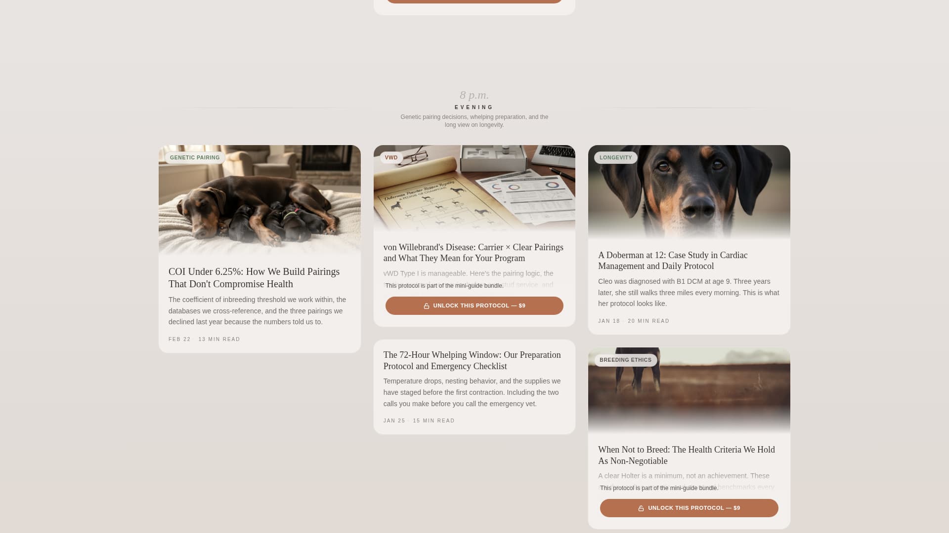 Lineage - Trusted Doberman Landing Page Template