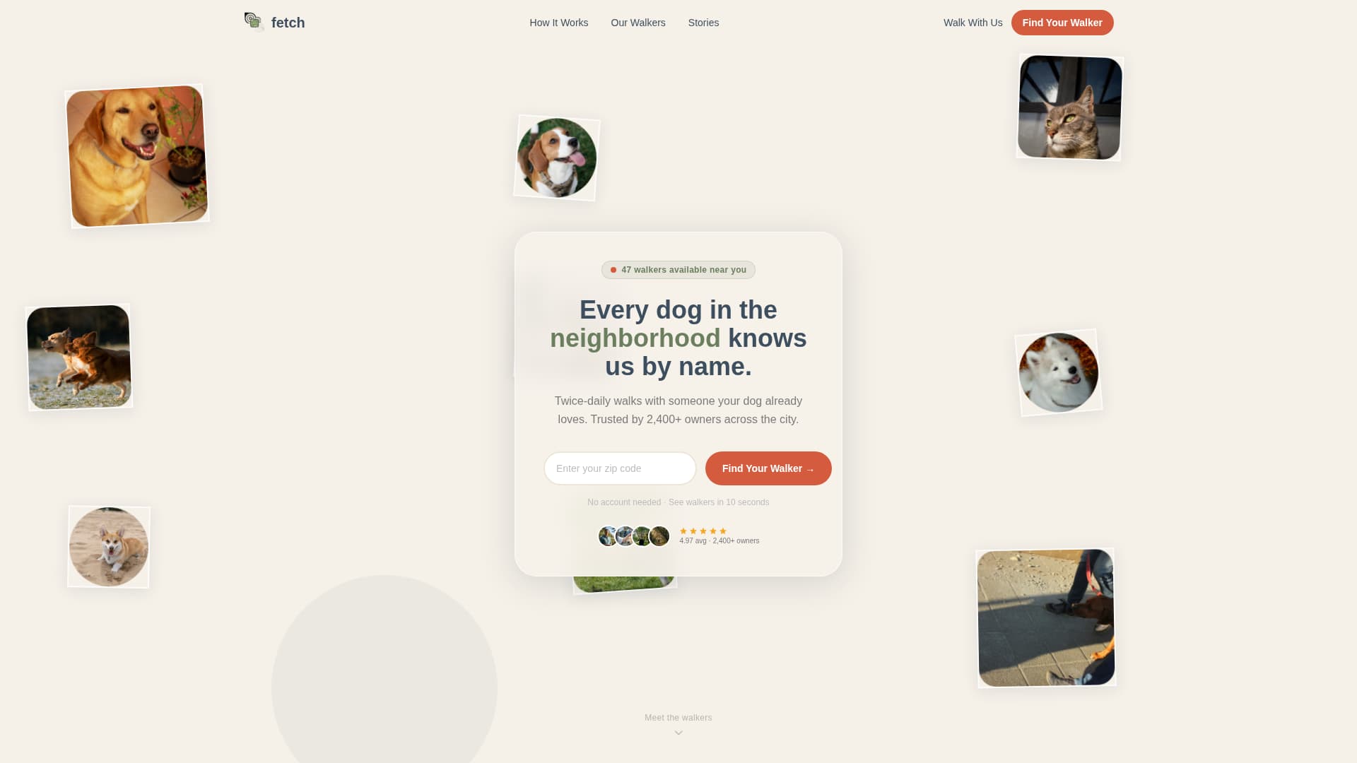 Dog Walking & Pet Sitting Professional Website Template