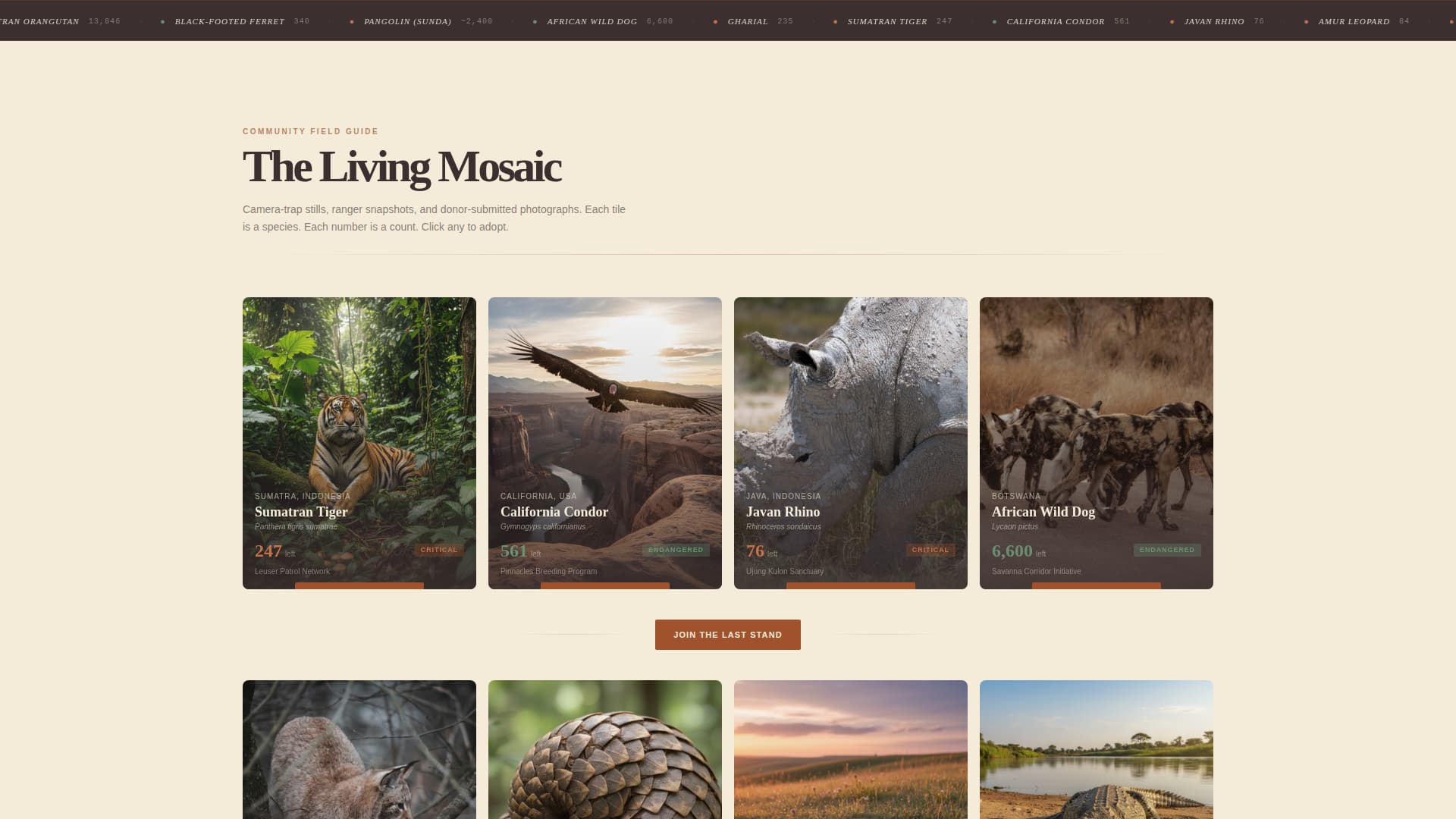 Refuge - Powerful Conservation Landing Page Template