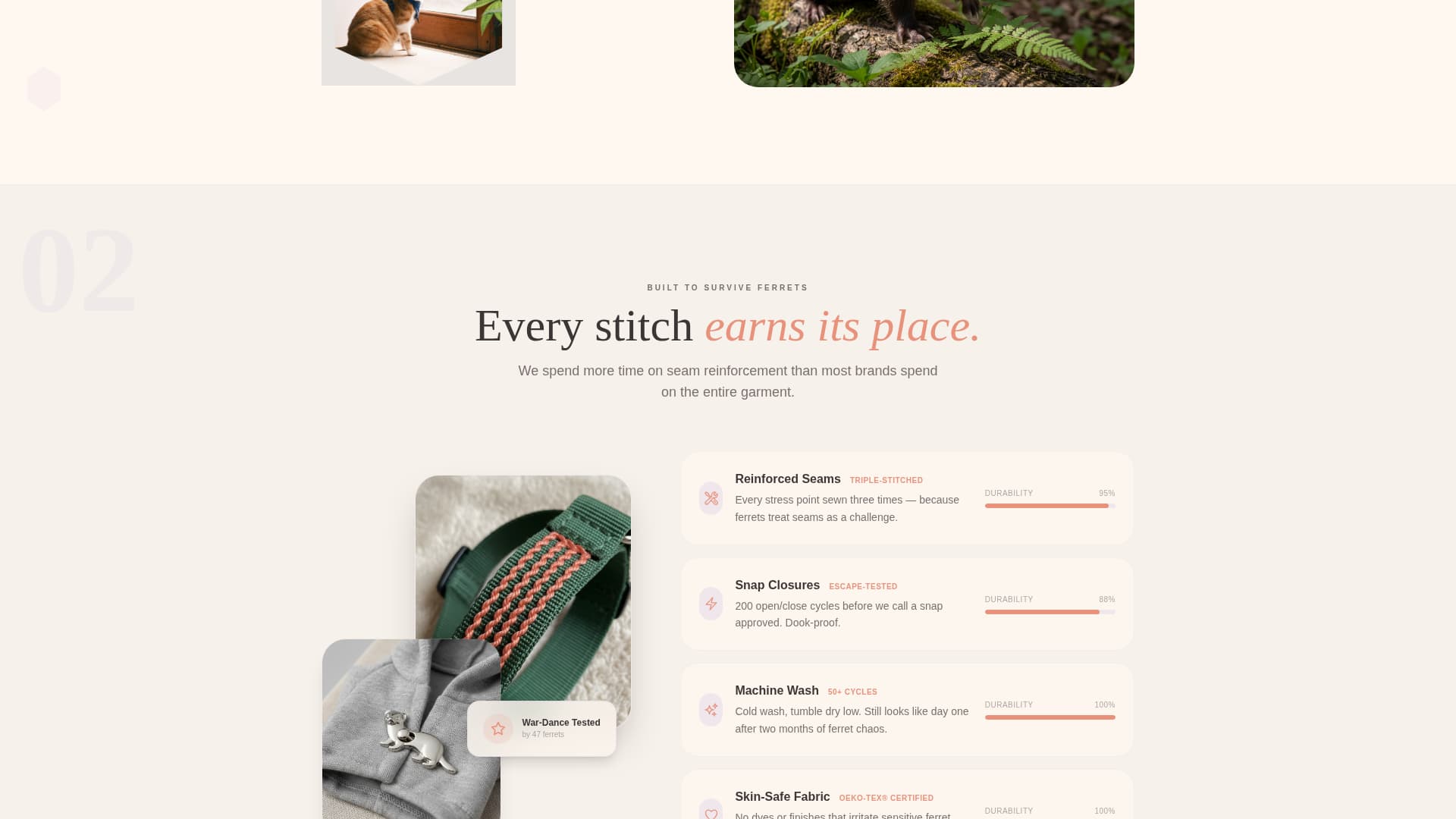 Burrow - Playful Ferret Landing Page Template