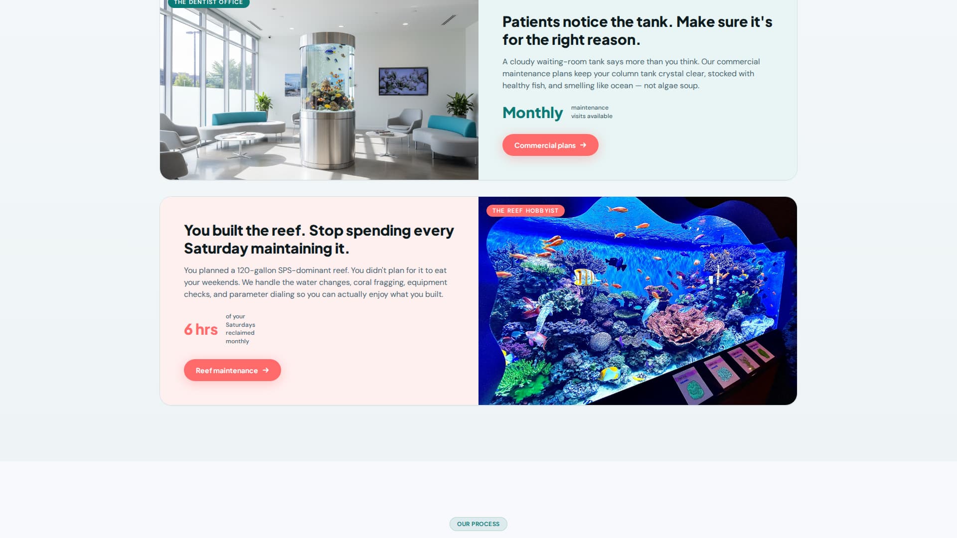 Reef - Transformative Aquarium Landing Page Template