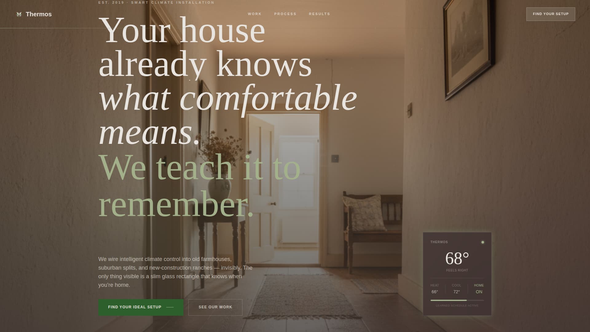Thermos - Intelligent Thermostat Landing Page Template