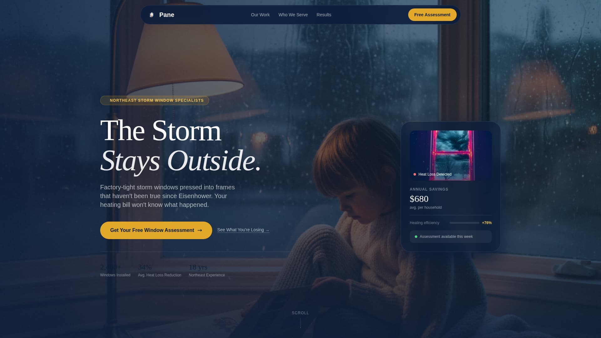 Pane - Precision Stormwindow Landing Page Template