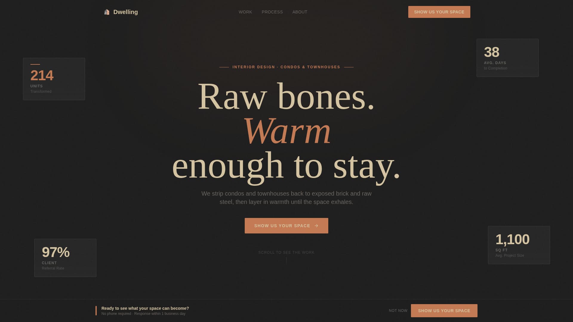 Dwelling - Bold Condo Landing Page Template