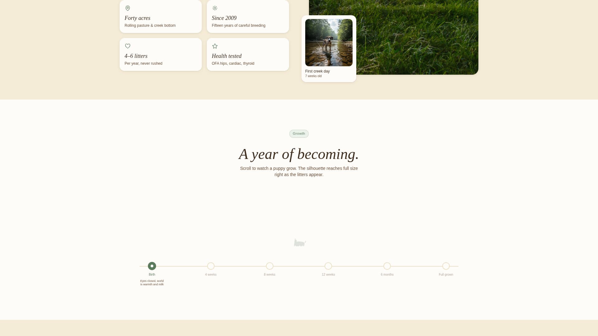 Gentle - Enchanting Breeder Landing Page Template