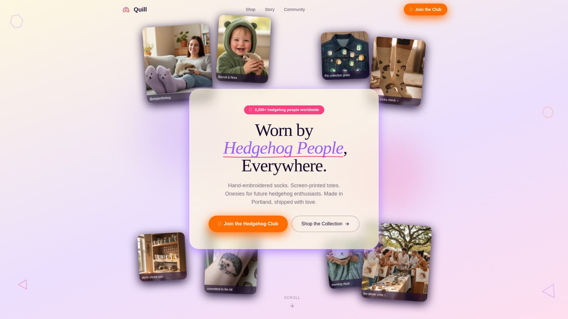 Quill - Charming Hedgehog Landing Page Template