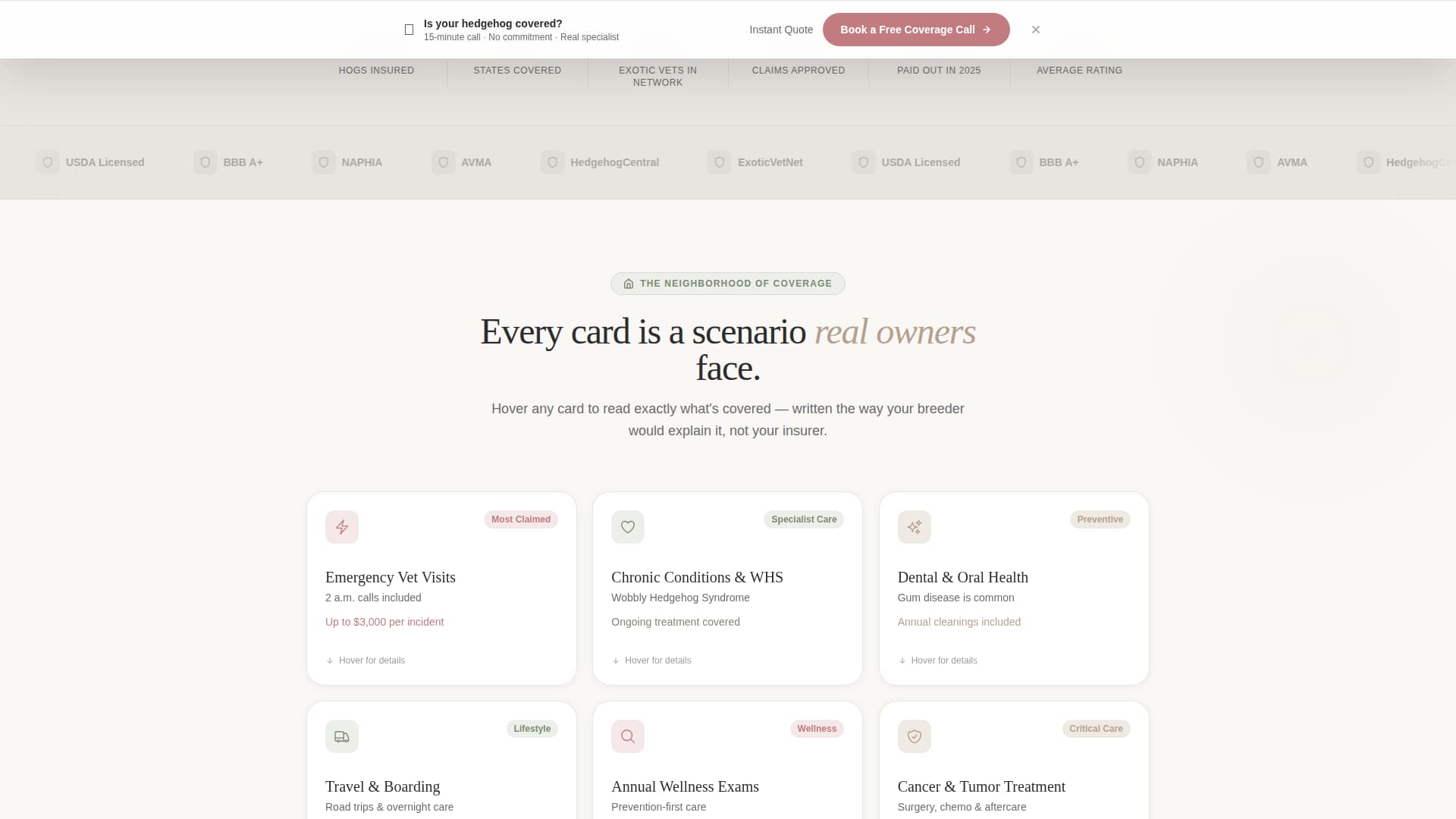 Quill - Trusted Hedgehoginsurance Landing Page Template