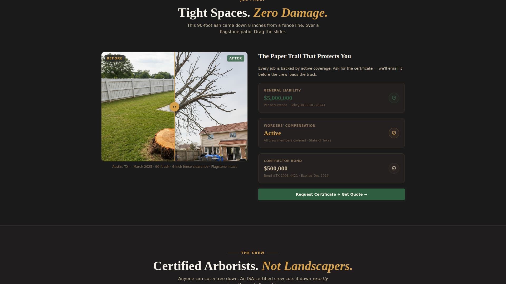 Canopy - Guaranteed Arborist Landing Page Template