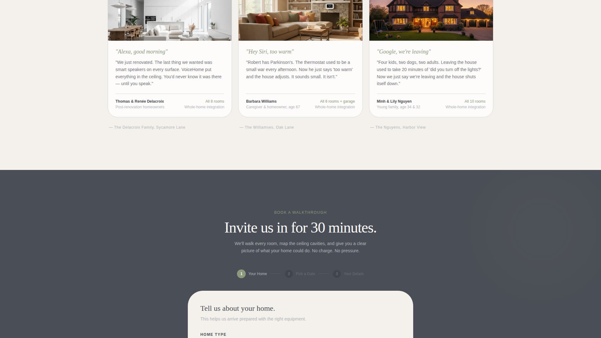 Voice Home - Seamless Automation Landing Page Template
