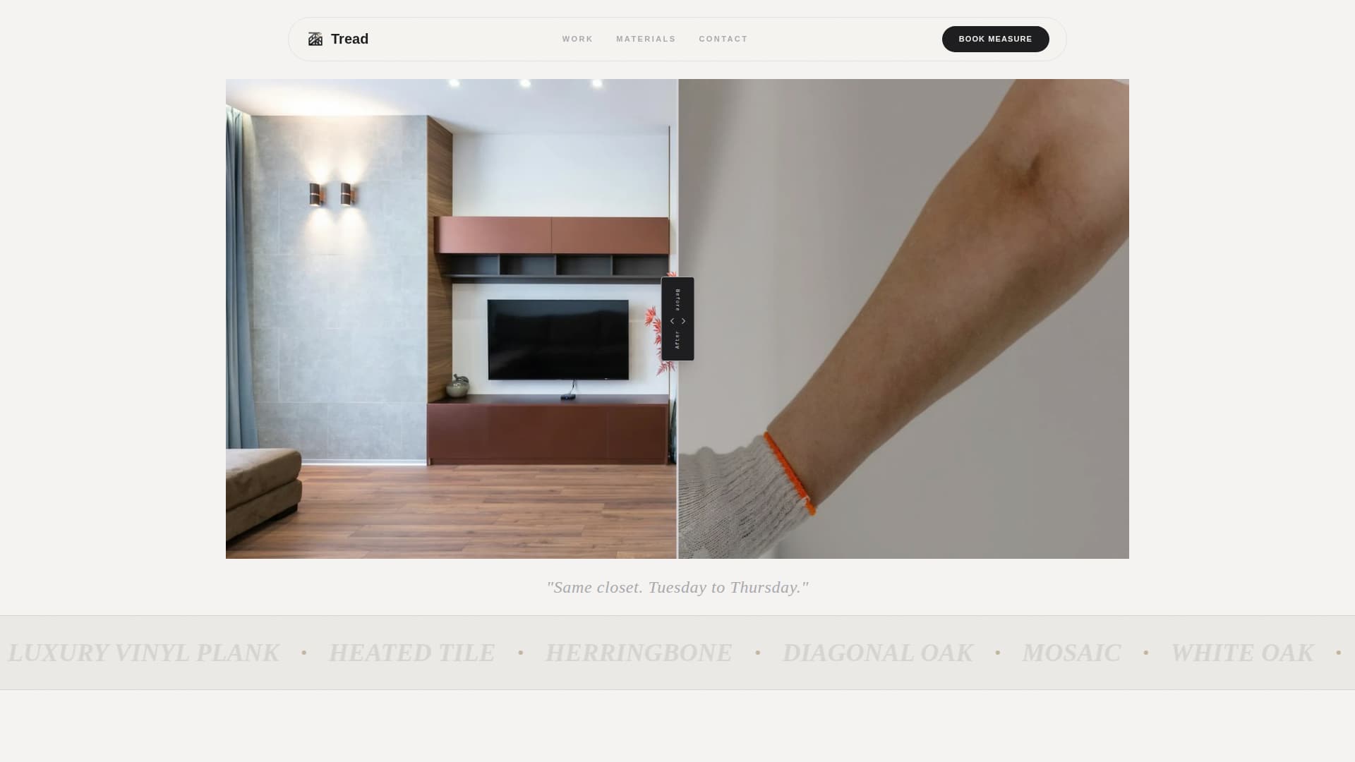 Tread - Precision Flooring Landing Page Template