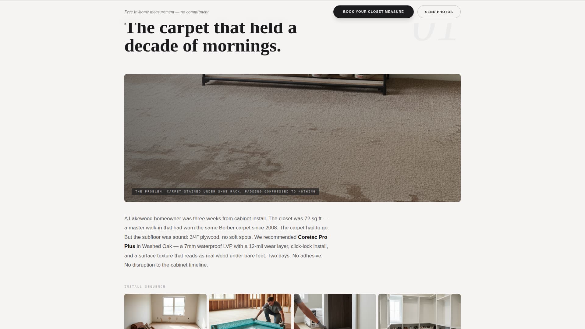 Tread - Precision Flooring Landing Page Template