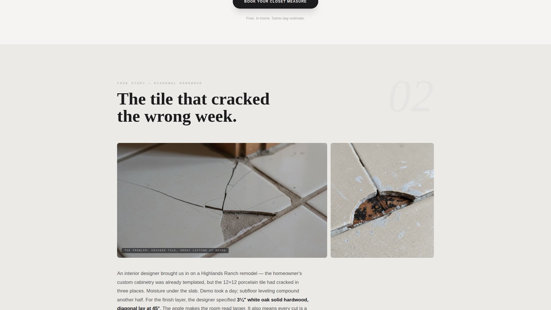 Tread - Precision Flooring Landing Page Template